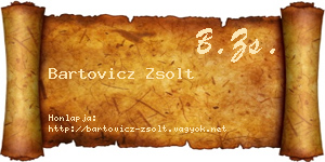 Bartovicz Zsolt névjegykártya